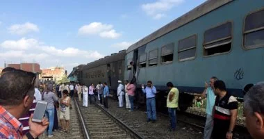 تصادم قطارين أمام الكوبرى الجديد بمدينة الزقازيق في محافظة الشرقية